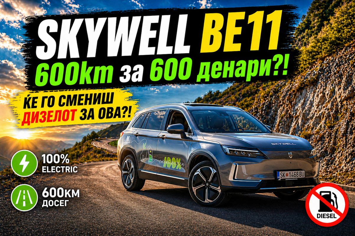 SKYWELL BE11 – 600км за 600 денари?!